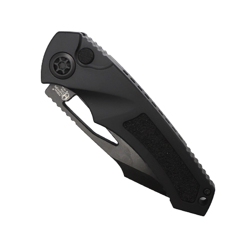 Heretic Knives Pariah S/E Partially Serrated Manual Folding Knife Black - Black