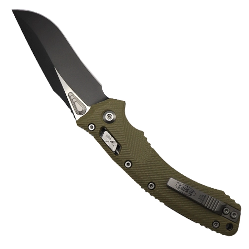 Microtech 137RL-1FLGTOD Amphibian S/E RAM-LOK Manual Folding Knife Fluted OD Green G-10 - Black