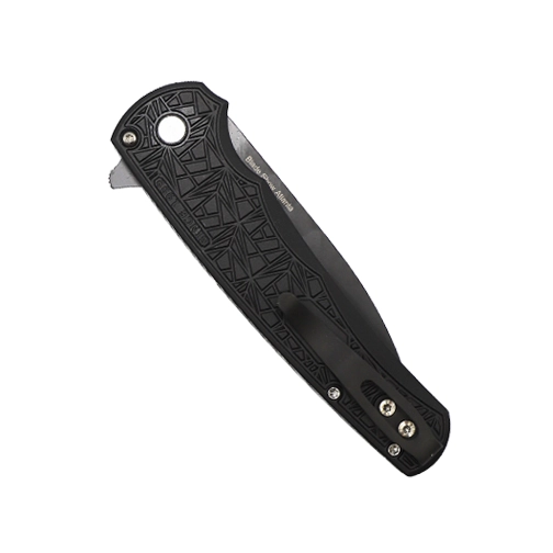 Pro-Tech Knives Malibu Blade Show 2024 Button Lock Folding Knife Nexus Black Aluminum - Black