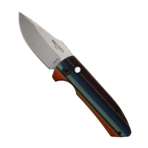 Pro-Tech Knives SBR Micarta Custom S/E Automatic Folding Knife Unique Micarta - Stonewash