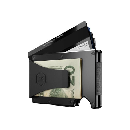 Ridge Wallet Black Aluminum w/ Money Clip