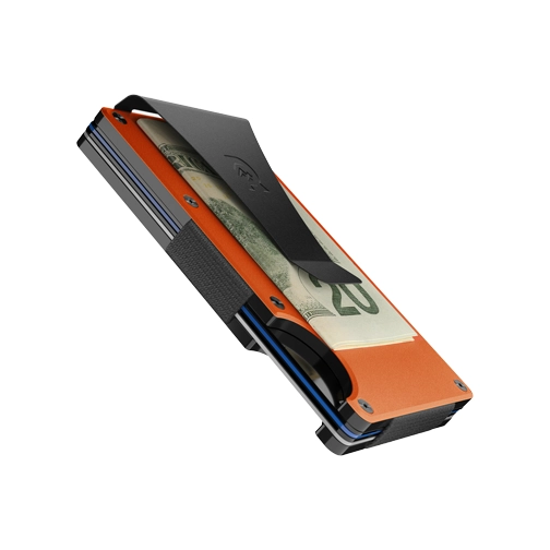 Ridge Wallet Basecamp Orange Aluminum w/ Money Clip