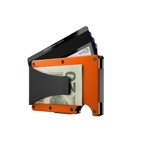 Ridge Wallet Basecamp Orange Aluminum w/ Money Clip