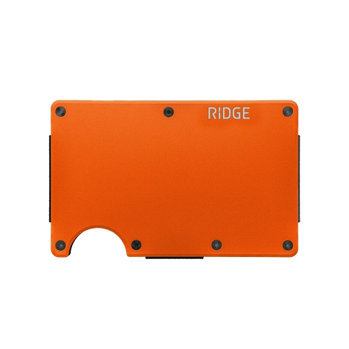 Ridge Wallet Basecamp Orange Aluminum w/ Money Clip