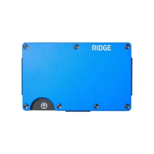 Ridge Wallet High Dive Blue Aluminum w/ Cash Strap & Money Clip