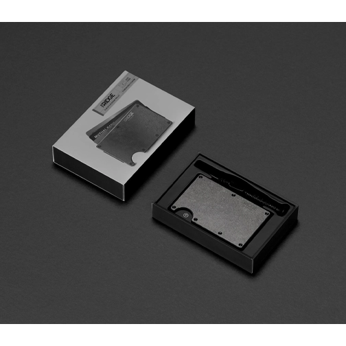 Ridge Wallet Stonewashed Titanium w/ Money Clip
