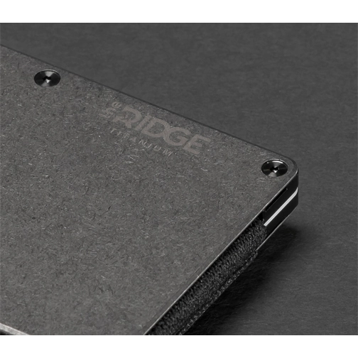 Ridge Wallet Stonewashed Titanium w/ Money Clip