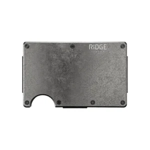 Ridge Wallet Stonewashed Titanium w/ Money Clip
