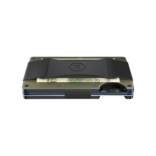 Ridge Wallet Matte Olive Titanium w/ Money Clip