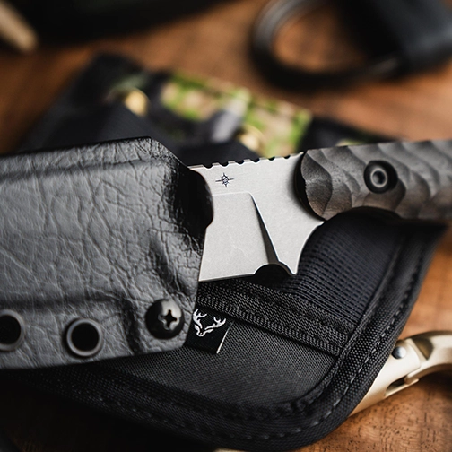 Toor Knives Field 3.0 S/E Fixed Blade Knife Ebony w/ Brass Liner - Stonewash