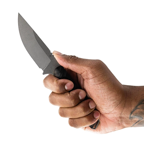 Toor Knives Field 3.0 S/E Fixed Blade Knife Ebony w/ Brass Liner - Stonewash
