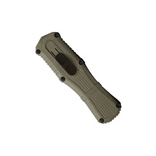 Benchmade 3375GY-1 Mini Claymore D/E OTF Automatic Knife Ranger Green Grivory - Smoke Gray