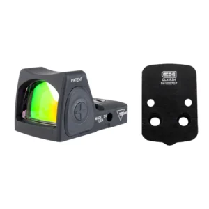 Trijicon RM07-C-700679 Adjustable LED RMR Type 2 & C&H Precision Glock MOS V4 MIL/LEO Adapter Plate Bundle