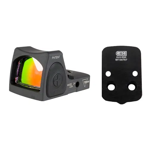 Trijicon RM09-C-700743 Adjustable LED RMR Type 2 & C&H Precision Glock MOS V4 MIL/LEO Adapter Plate Bundle