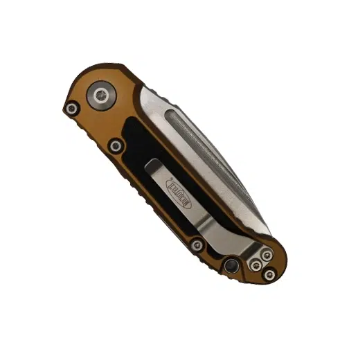 Microtech 1135-11TA LUDT Gen III Partially Serrated S/E Automatic Folding Knife Tan - Stonewash