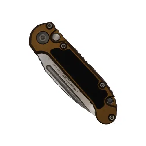 Microtech 1135-11TA LUDT Gen III Partially Serrated S/E Automatic Folding Knife Tan - Stonewash