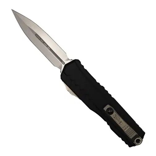 Microtech 1242-10 Cypher II D/E OTF Automatic Knife Black - Stonewash