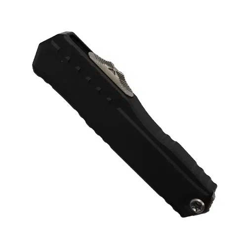 Microtech 1242-10 Cypher II D/E OTF Automatic Knife Black - Stonewash