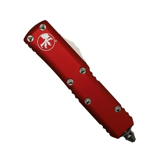 Microtech 233-11RD UTX-85 Partially Serrated T/E OTF Automatic Knife Red - Stonewash