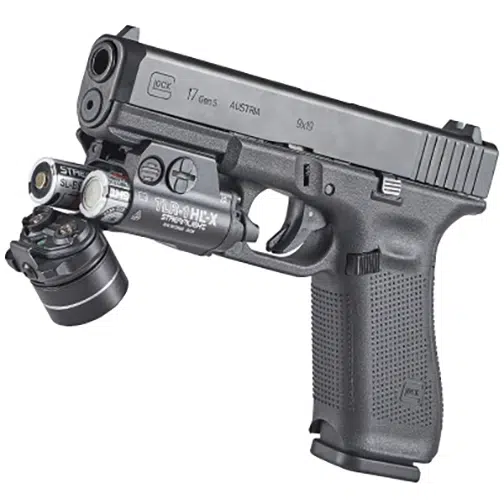 Streamlight TLR-1 HL-X – Includes rail locating keys and (2) CR123A lithium batteries – Black 1000 - 1500 Lumens - Multi Fuel