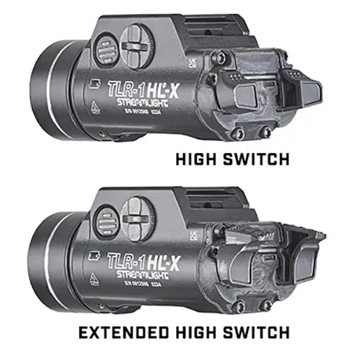 Streamlight TLR-1 HL-X – Includes rail locating keys and (2) CR123A lithium batteries – Black 1000 - 1500 Lumens - Multi Fuel