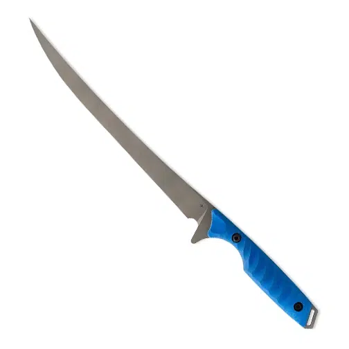 Toor Knives Avalon Trailing Point Fixed Blade Knife Tidal Blue - Stonewash