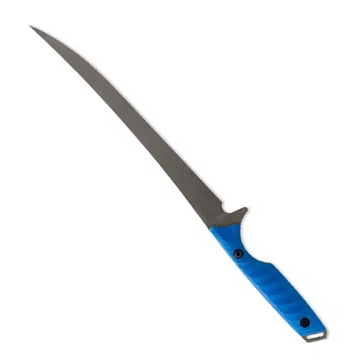 Toor Knives Avalon Trailing Point Fixed Blade Knife Tidal Blue - Stonewash