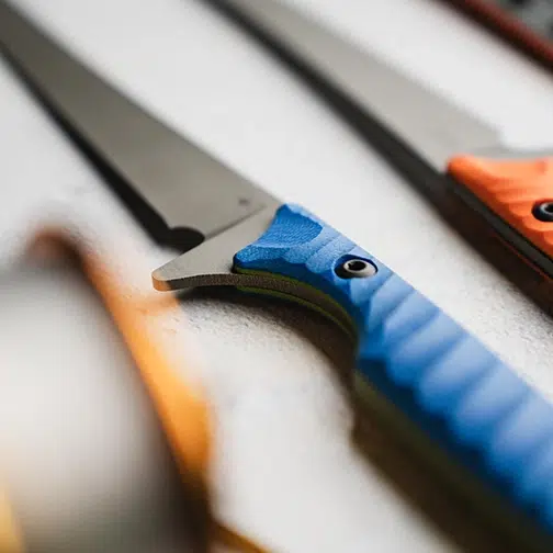 Toor Knives Avalon Trailing Point Fixed Blade Knife Tidal Blue - Stonewash