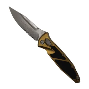 Microtech 160A-11APTA Socom Elite Partially Serrated S/E Automatic Folding Knife Tan - Apocalyptic