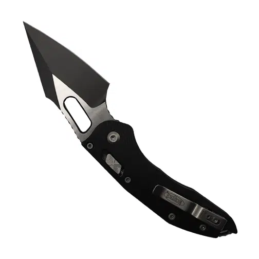 Microtech 169RL-1FLGTBK Stitch Wharncliffe RAM-LOK Manual Folding Knife Fluted Black G10 - Black