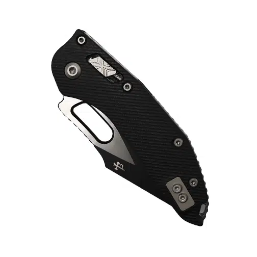 Microtech 169RL-1FLGTBK Stitch Wharncliffe RAM-LOK Manual Folding Knife Fluted Black G10 - Black