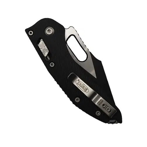 Microtech 169RL-1FLGTBK Stitch Wharncliffe RAM-LOK Manual Folding Knife Fluted Black G10 - Black