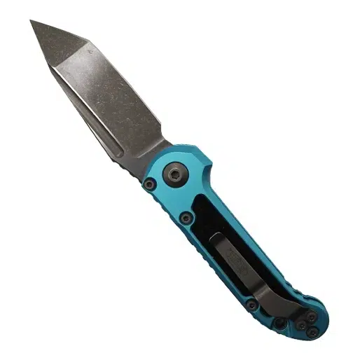 Microtech 1136-10APTQ LUDT Gen III T/E Automatic Folding Knife Turquoise - Apocalyptic