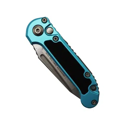 Microtech 1136-11TQ LUDT Gen III Partially Serrated T/E Automatic Folding Knife Turquoise - Stonewash