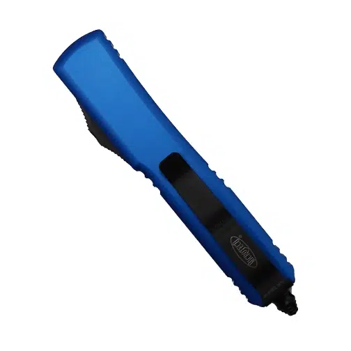 Microtech 121-2BL Ultratech Partially Serrated S/E OTF Automatic Knife Blue - Black