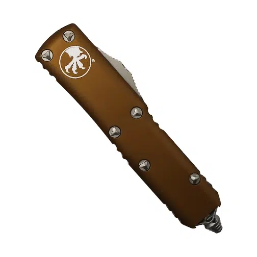 Microtech 231-10TA UTX-85 S/E OTF Automatic Knife Tan - Stonewash