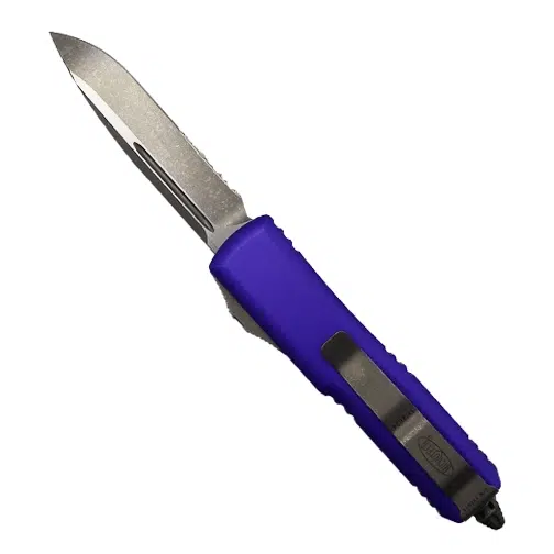 Microtech 231-11APPU UTX-85 Partially Serrated S/E OTF Automatic Knife Purple - Apocalyptic