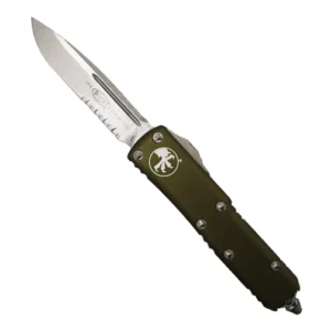 Microtech 231-11OD UTX-85 Partially Serrated S/E OTF Automatic Knife OD Green - Stonewash