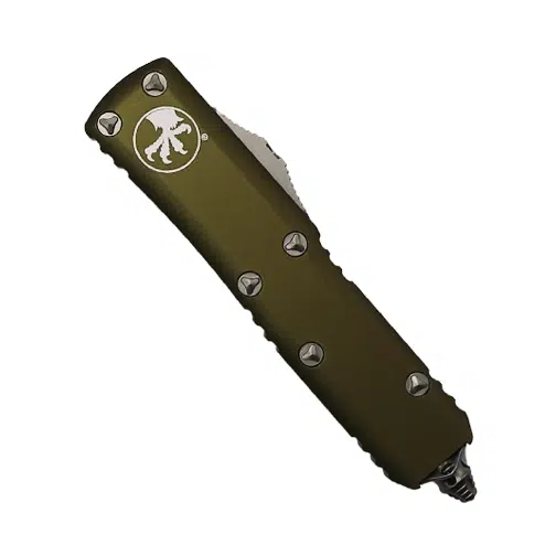 Microtech 232-11OD UTX-85 Partially Serrated D/E OTF Automatic Knife OD Green - Stonewash