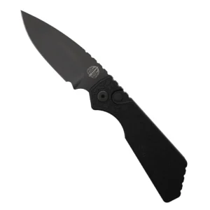 Pro-Tech Knives Strider PT+ S/E Automatic Folding Knife Black Gridlock Textured - Black DLC