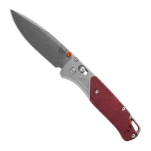 Benchmade 535-09 Bugout S/E Folding Knife Grey & Redstone - Stonewash