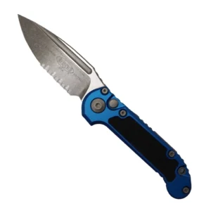 Microtech 1135-11APBL LUDT Gen III Partially Serrated S/E Automatic Folding Knife Blue - Apocalyptic