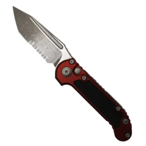 Microtech 1136-11APMR LUDT Gen III Partially Serrated T/E Automatic Folding Knife Merlot Red - Apocalyptic
