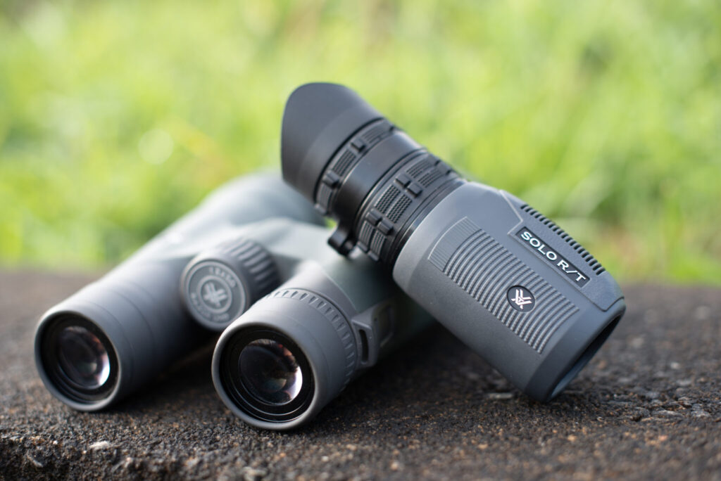 Side-by-side comparison of binoculars and monoculars