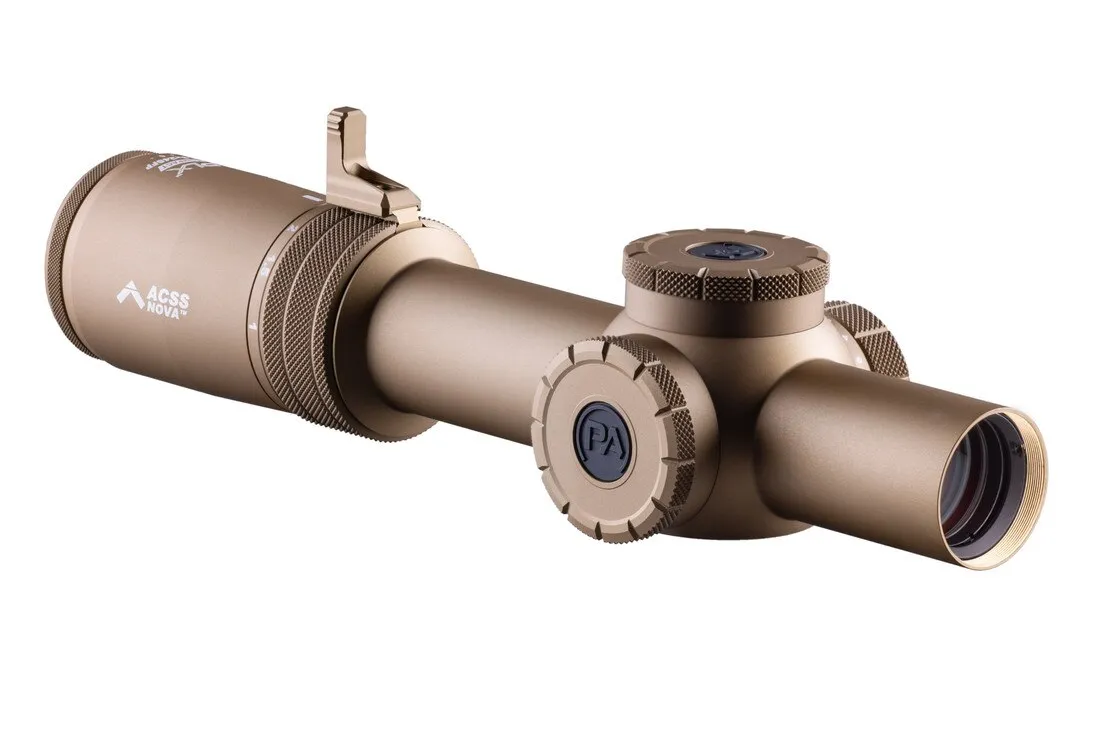 Primary Arms Compact PLxC 1-8X24 SFP Rifle Scope - Illuminated ACSS Nova Fiber Wire Reticle - Flat Dark Earth
