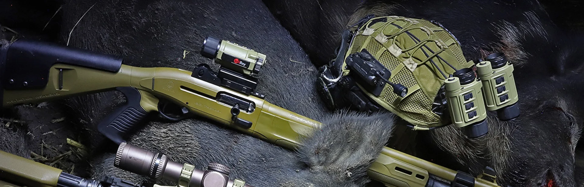 Helmet-mounted thermal optic from iRay in tactical use at night