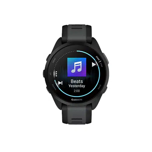 Garmin Forerunner 165 Music GPS Running Watch - Black & Powder Gray