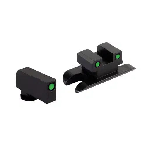 Amerigo Slimline Glock COA Compatible Iron Sights For 43X & 48 – Green Tritium Front & Rear