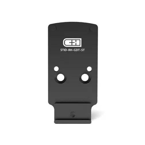 C&H Precision Staccato DUO to RMR/RCR Footprint Steel Adapter Plate with Dovetail for Rear Irons