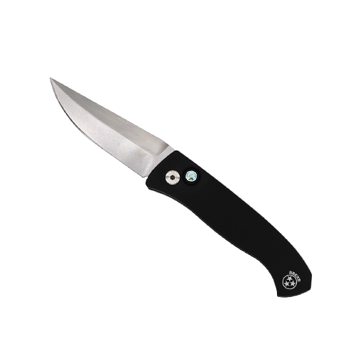 Pro-Tech Knives Brend Classic Black Aluminum Folding Knife – Satin